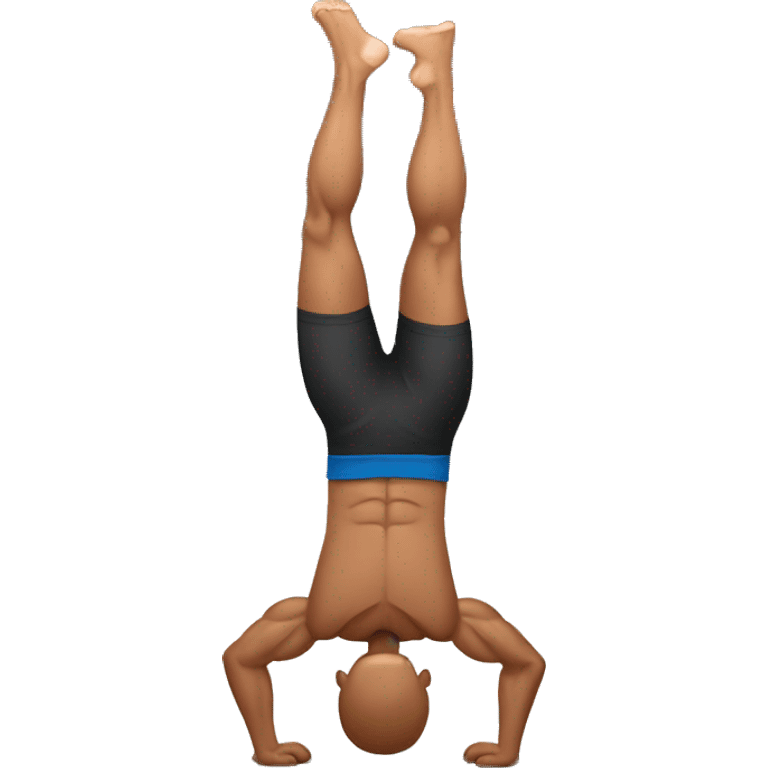 muscular athlete doing handstand emoji