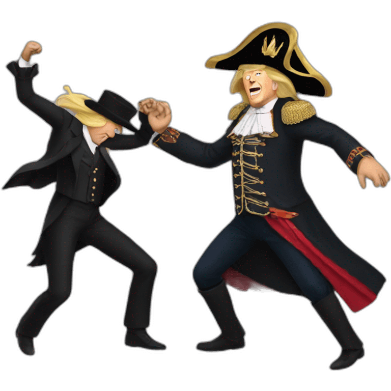 Trump dancing with vlad the impaler emoji