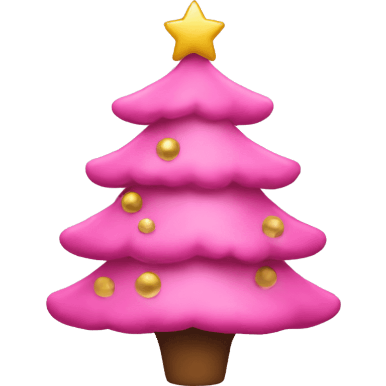 pink xmas tree emoji