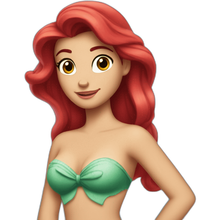 Ariel Disney with just upper body emoji