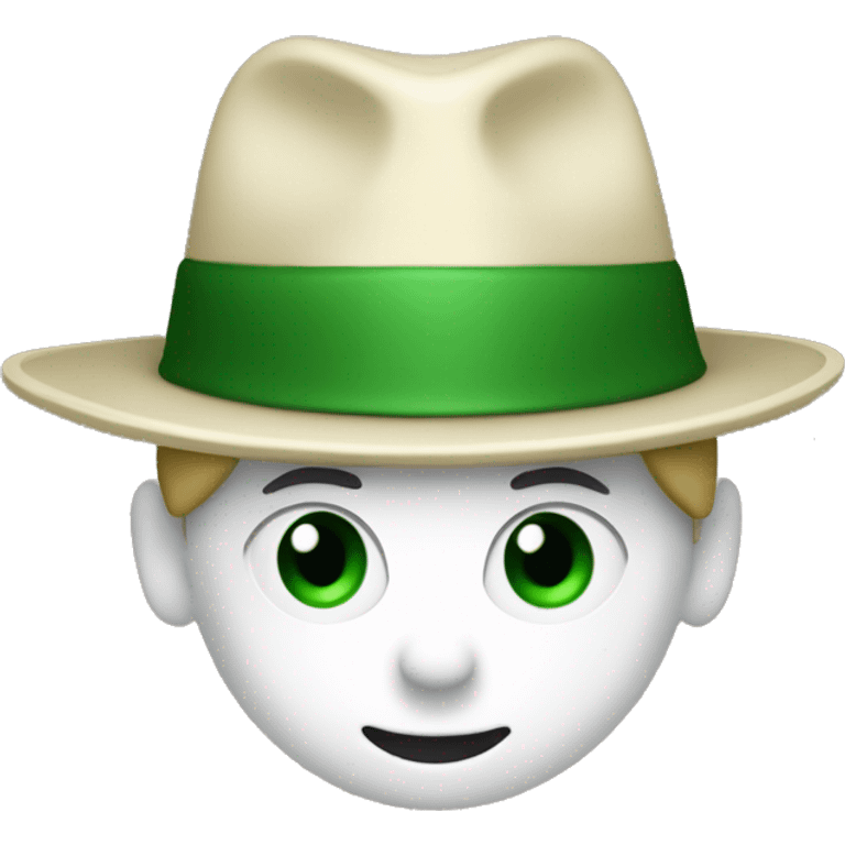 Person with a hat that says CHROMAKOPIA and the text of the word is green and the hat is white emoji