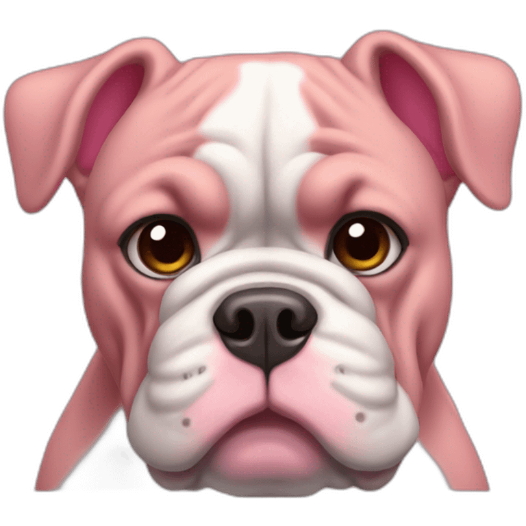 pink  bulldog emoji