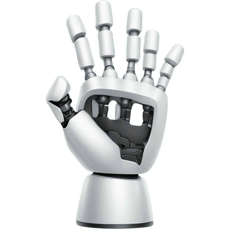 robot hand, finger point,tiktok logo emoji