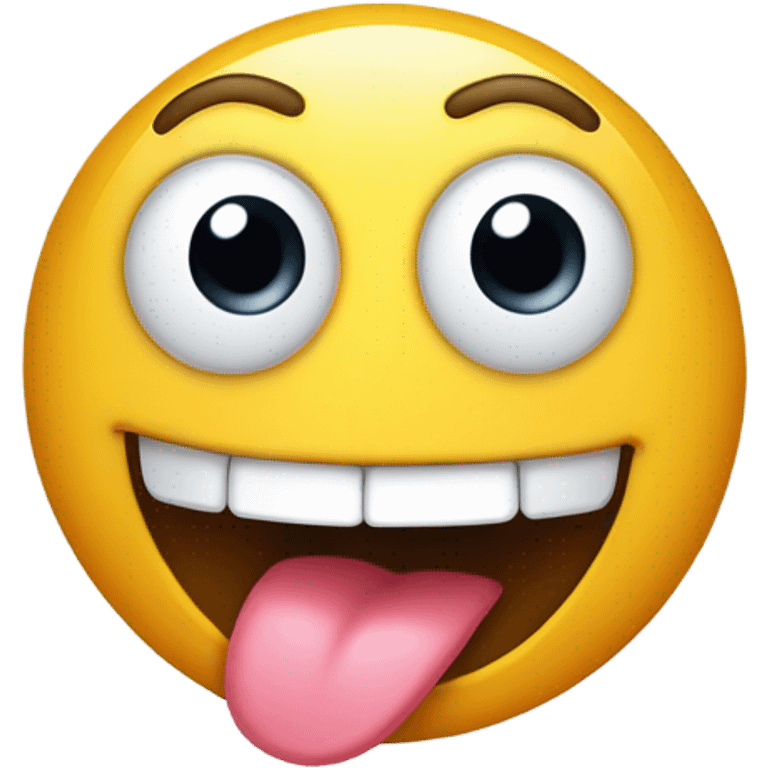 face with tongue sticking out crazy emoji