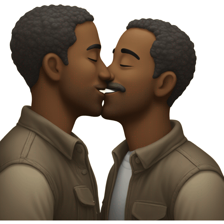 two men kissing  emoji