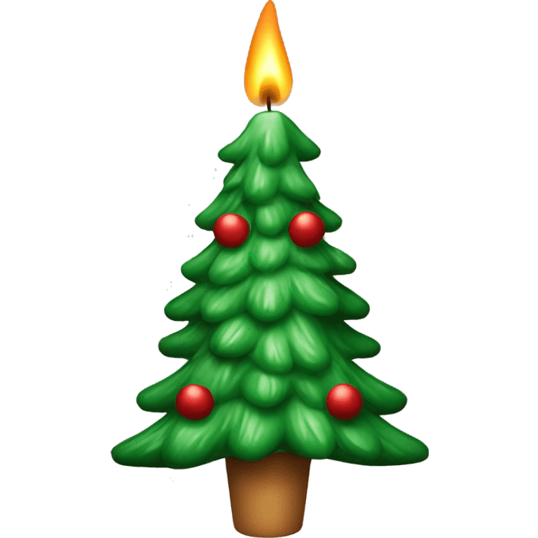 Christmas tree candle emoji