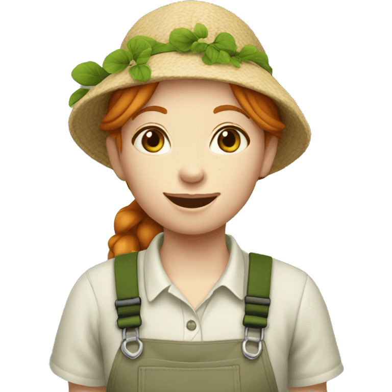 ginger gardener girl cute emoji