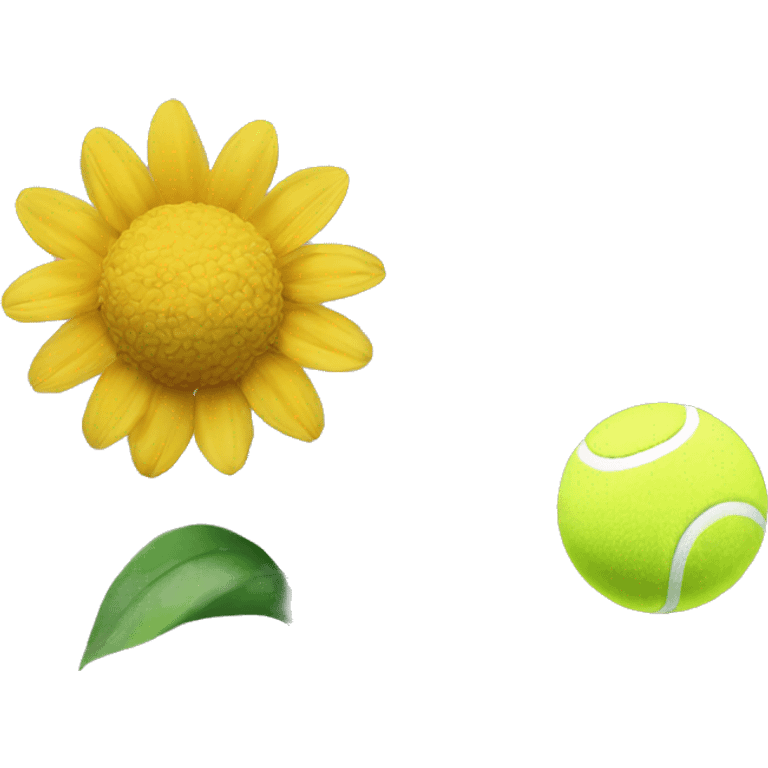 flowers and a tennis ball emoji