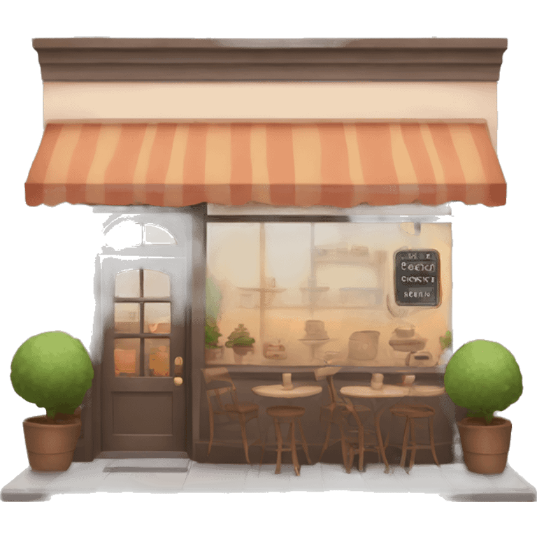 cosy coffee shop in lofi style emoji