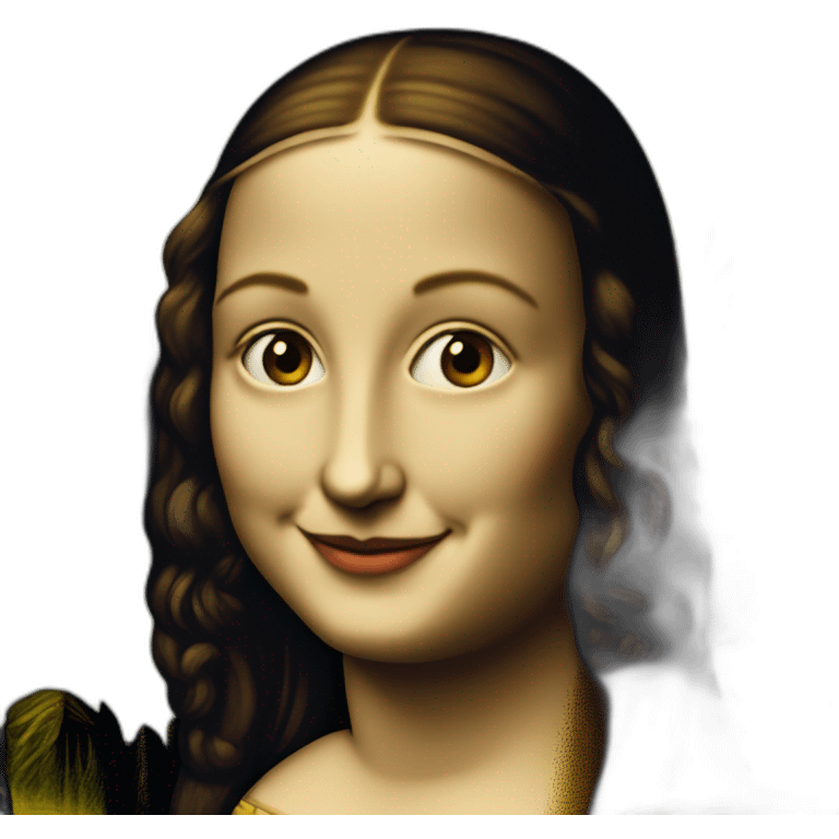 the Mona Lisa smiling emoji