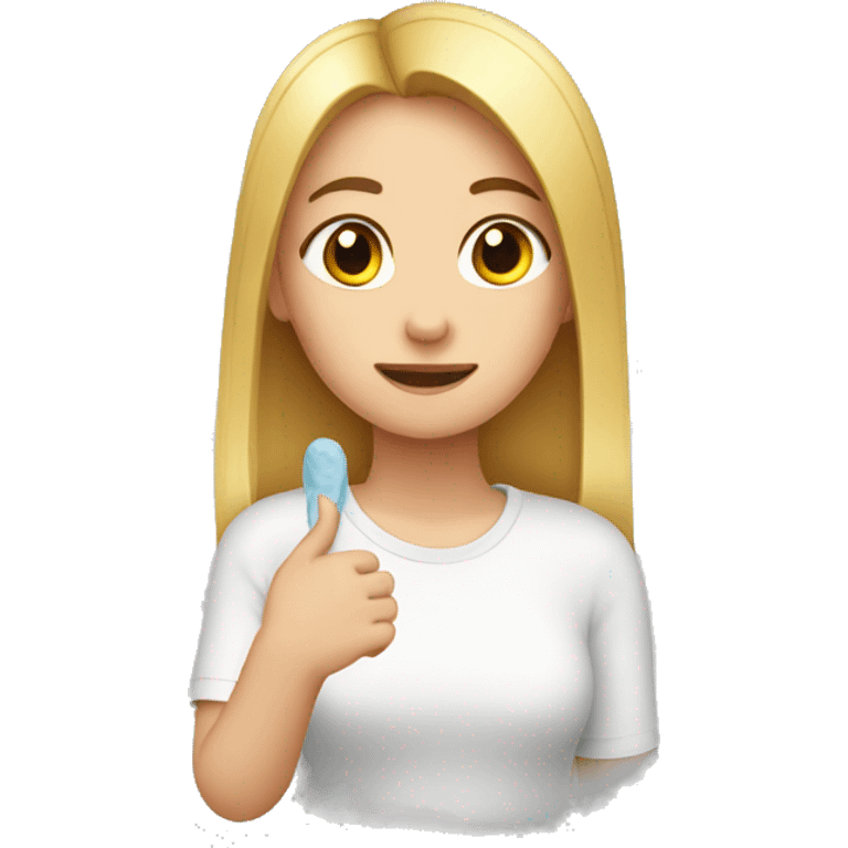 Girl with broken thumb  plaster emoji