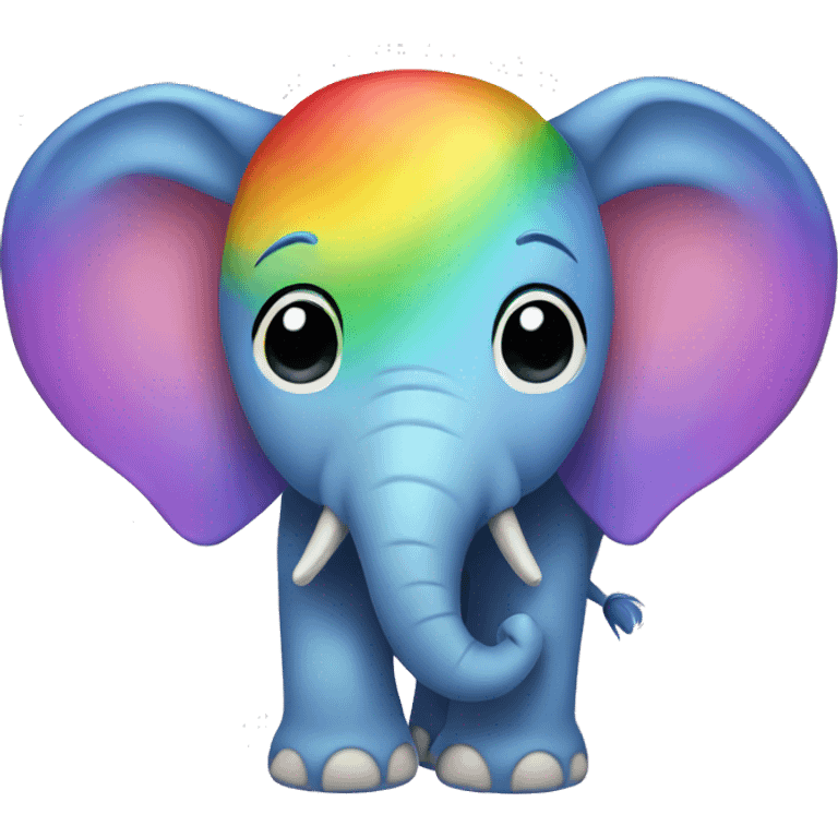 Rainbow elephant  emoji