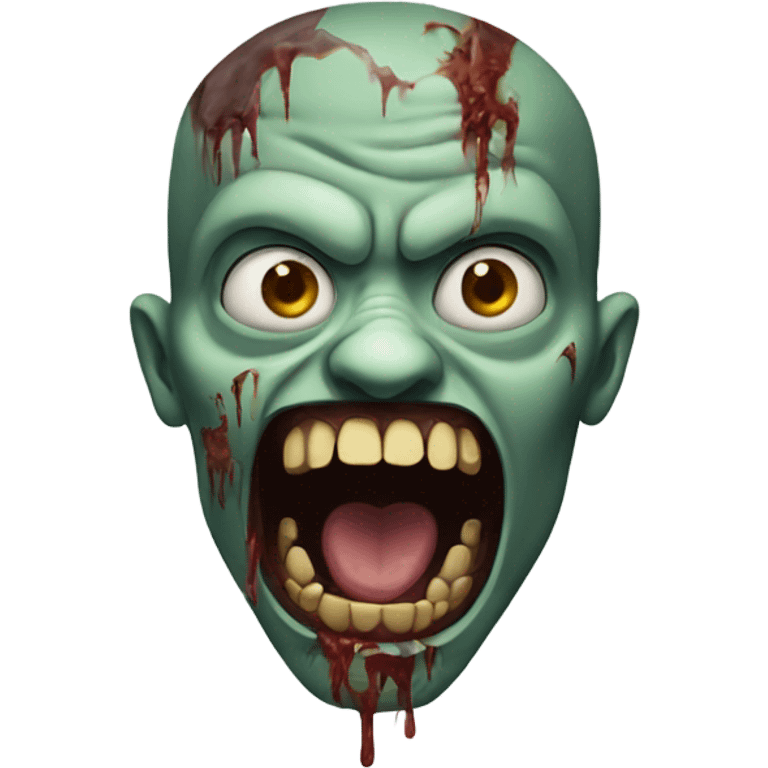 Zombie with mouth wide open  emoji