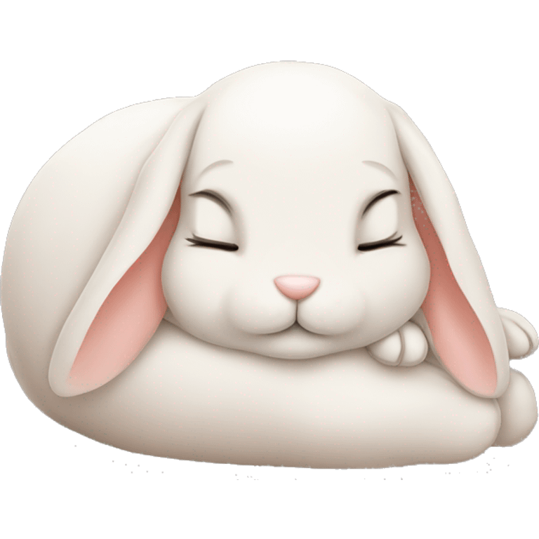 Cute bunny sleeping emoji