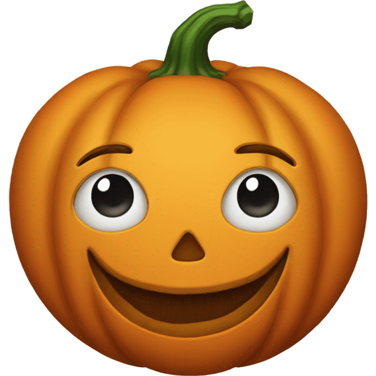 Pumpkin face heart emoji