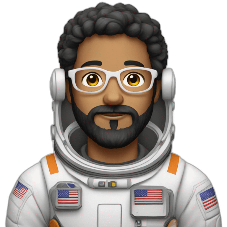 astronaut black-beard caucasian-man white-glasses emoji