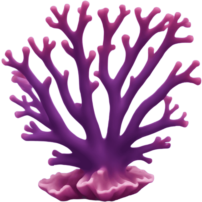 A purple coral  emoji