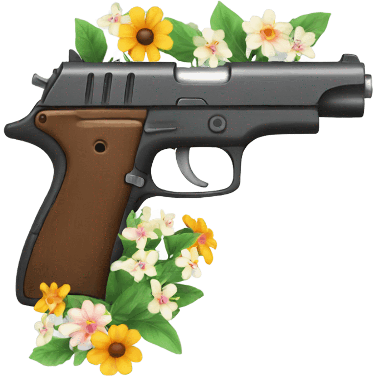 gun with flowers  emoji