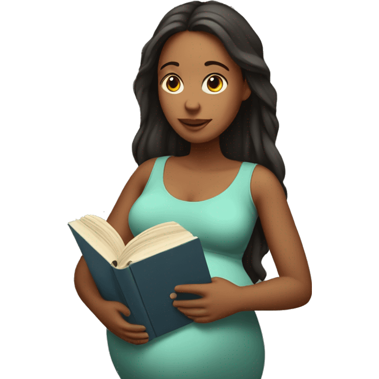 pregnant woman with a book emoji