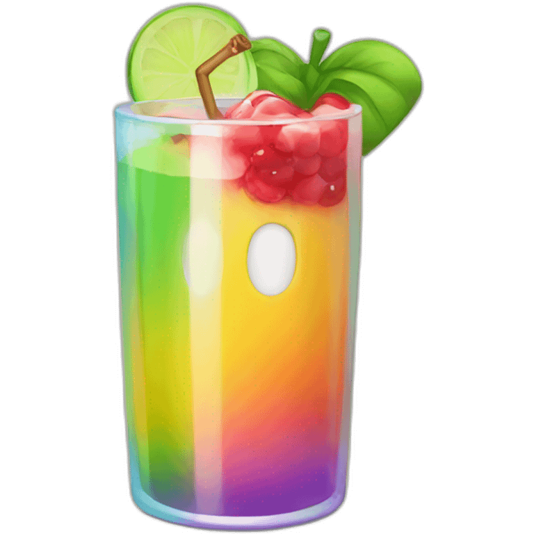 rainbow + juice emoji