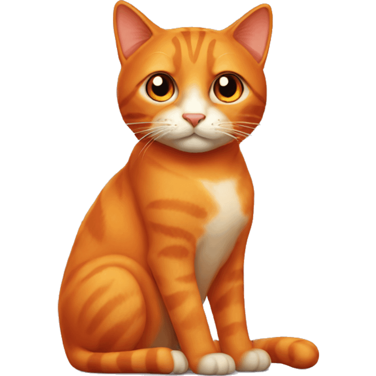 Orange cat with brown eyes emoji