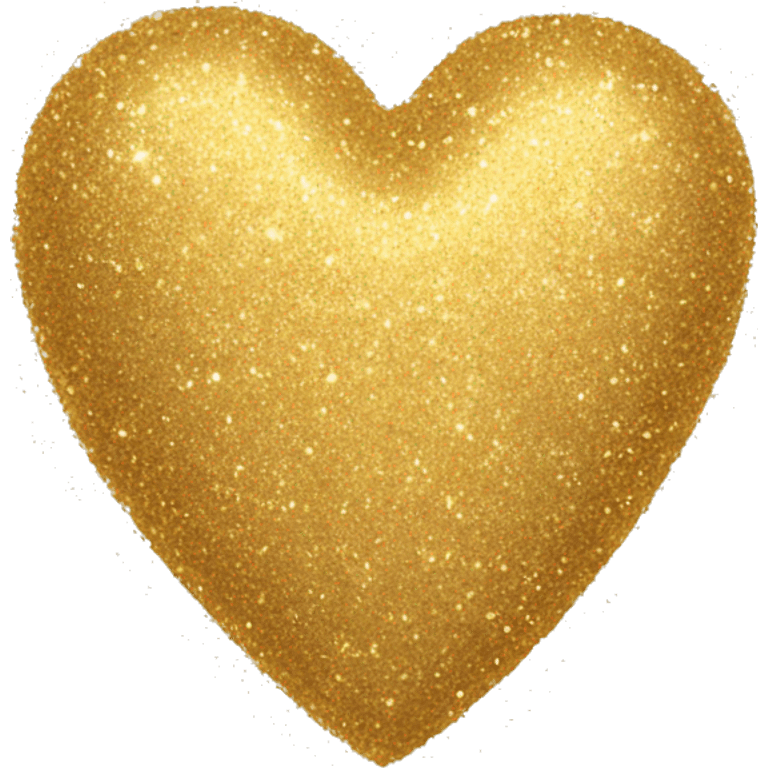 A golden glittery heart emoji