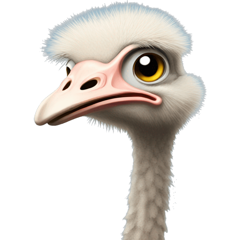 ostrich standing looking left emoji