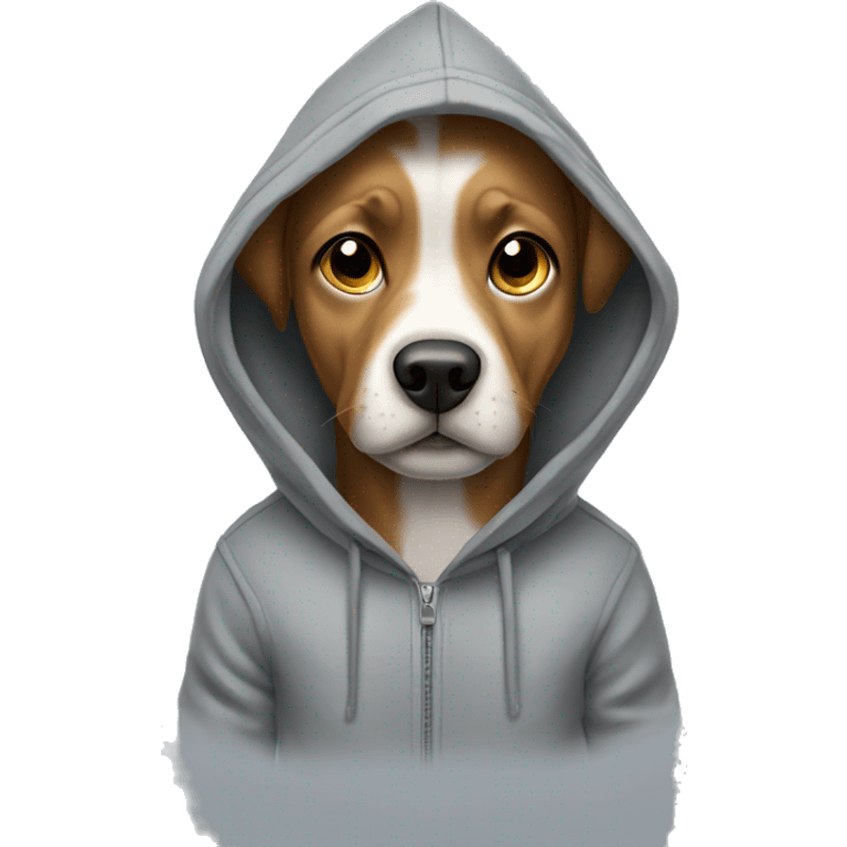 dog wearing hoodie emoji