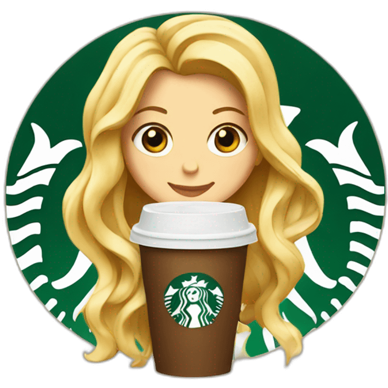 Starbucks logo inspired by shakira emoji