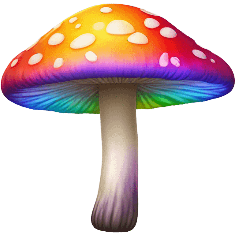 Rainbow mushroom emoji