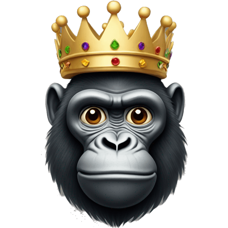 Gorrila with a crown emoji