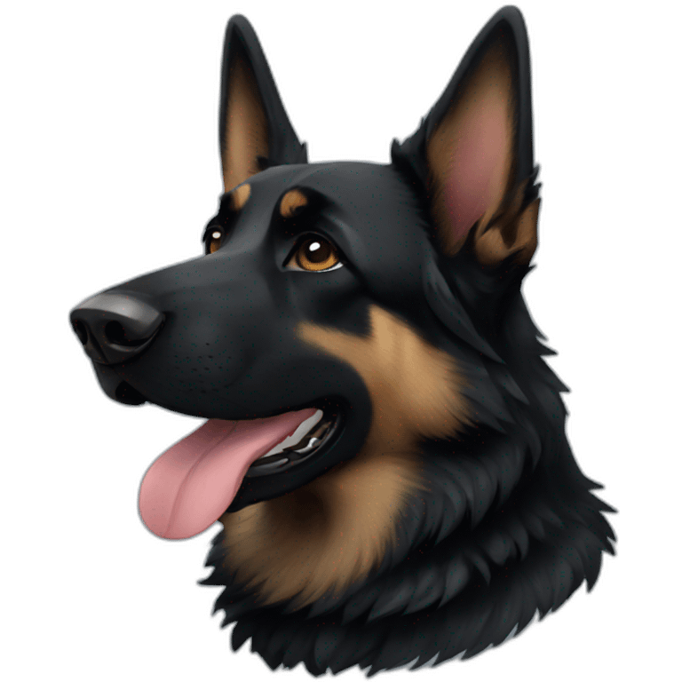 Black german shepherd emoji