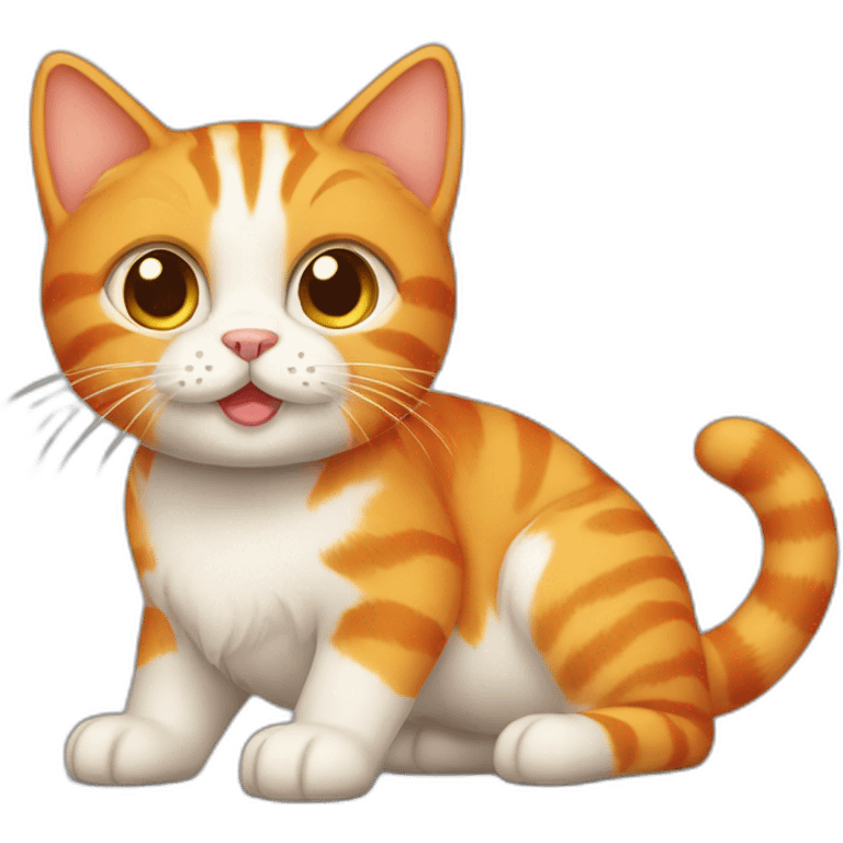 Orange Tabby Cat Full Body emoji