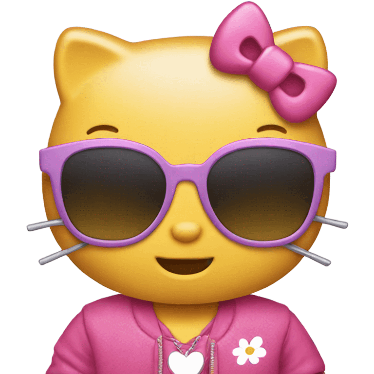 Hello kitty wearing sunglasses emoji