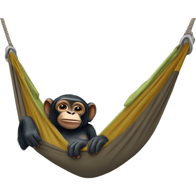 Bonobo in a hammock emoji