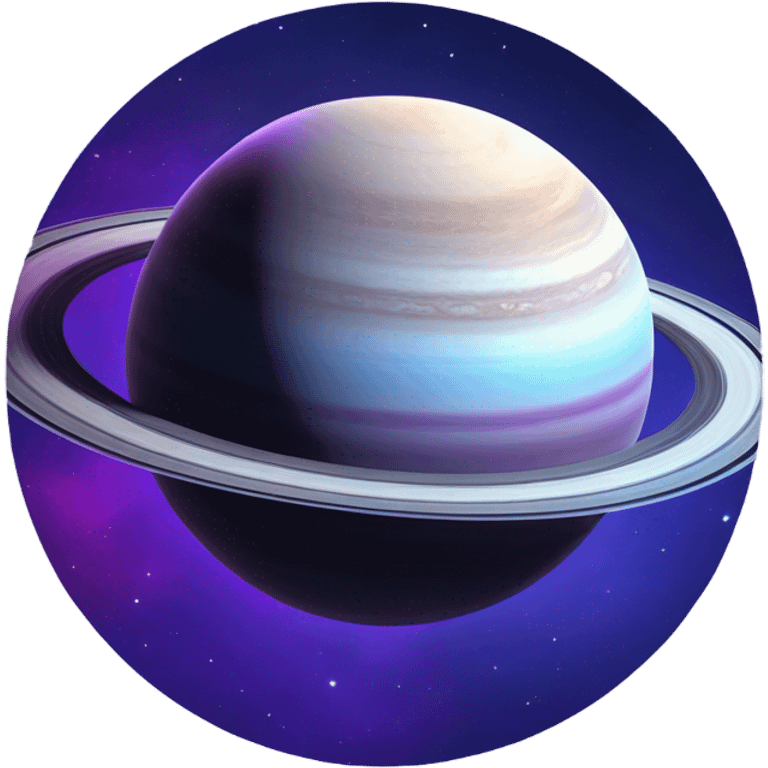 blue and purple saturn emoji