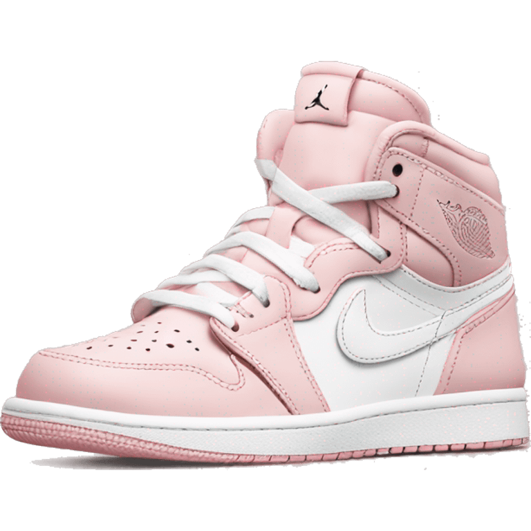 Baby pink and white Jordan 1 emoji