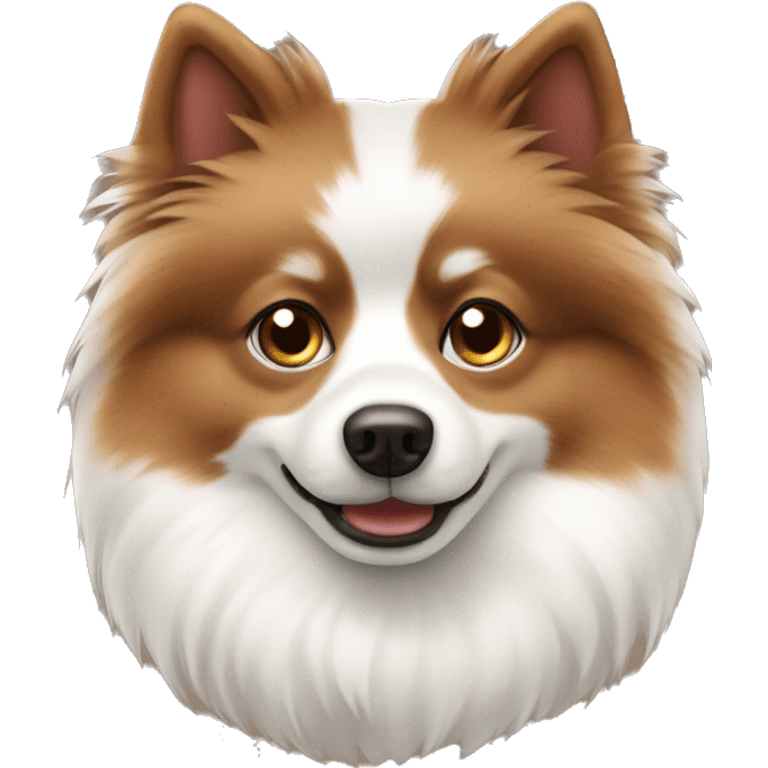 White and brown spitz emoji