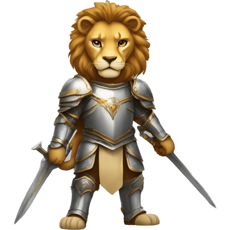 lion paladin ready for battle emoji