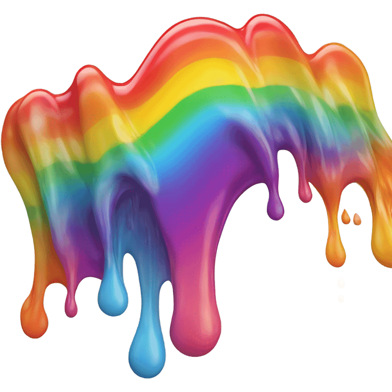 Melting rainbow  emoji