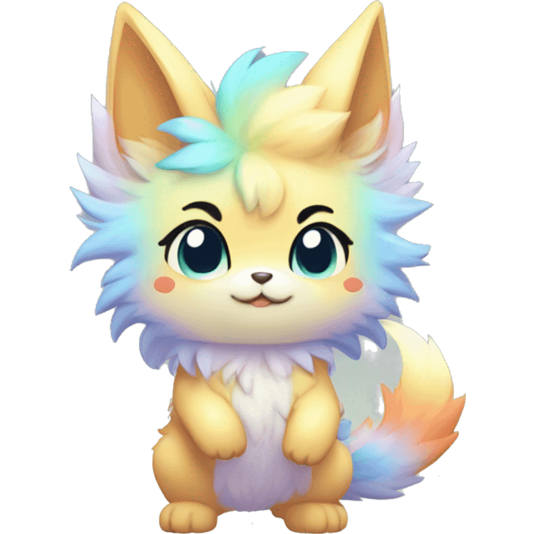 Anthro-Pastel-Gradient-Fur-Sona-Chibi-Shiny-Fakémon full body emoji