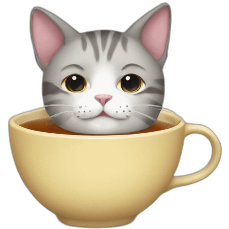 cat tea emoji