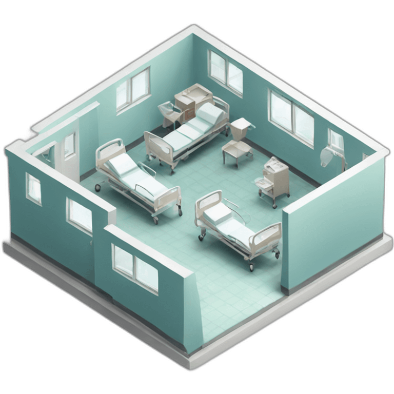 isometric hospital ward emoji