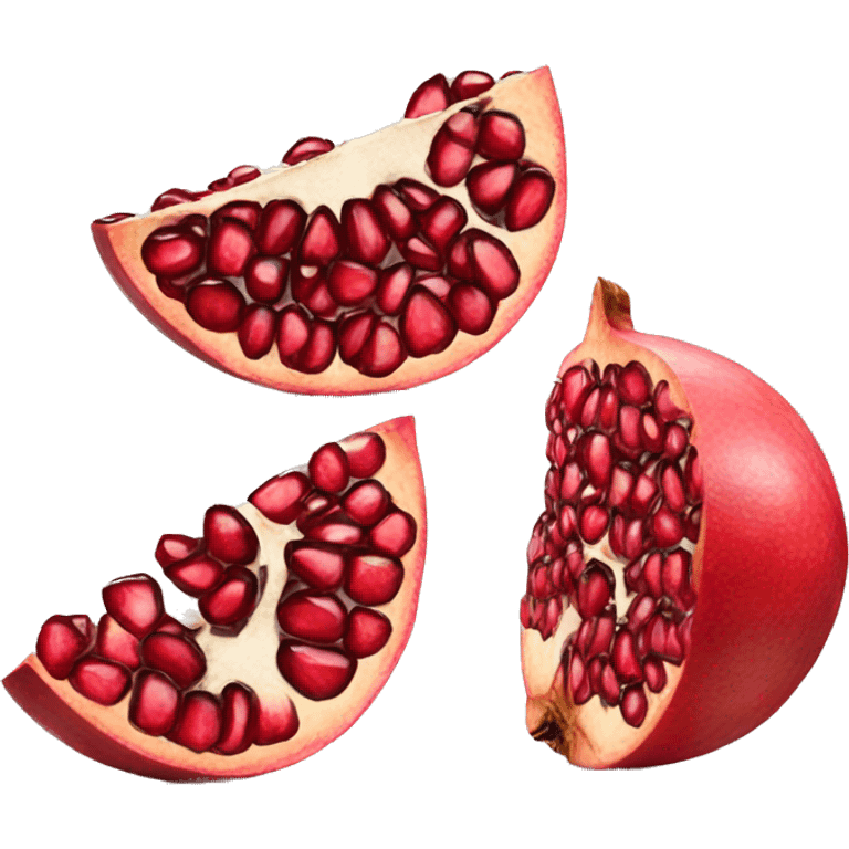 juicy sliced pomegranate emoji