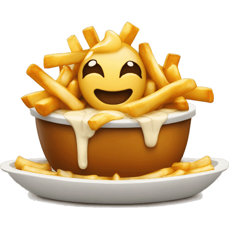 Poutine qui mange une poutine emoji