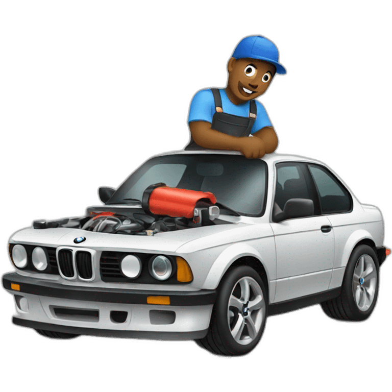 auto mechanic repairs bmw emoji