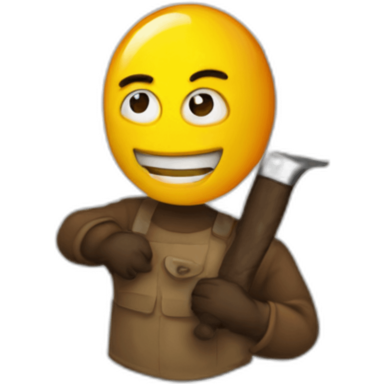 Emoji con cuchillo bravo emoji