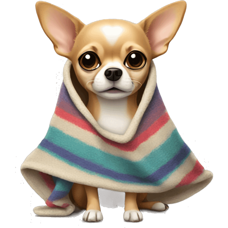 Chihuahua wearing a blanket emoji