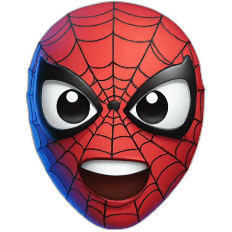 smiling spiderman emoji