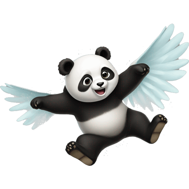 Flying panda emoji